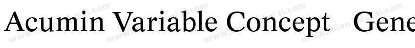 Acumin Variable Concept   General字体转换